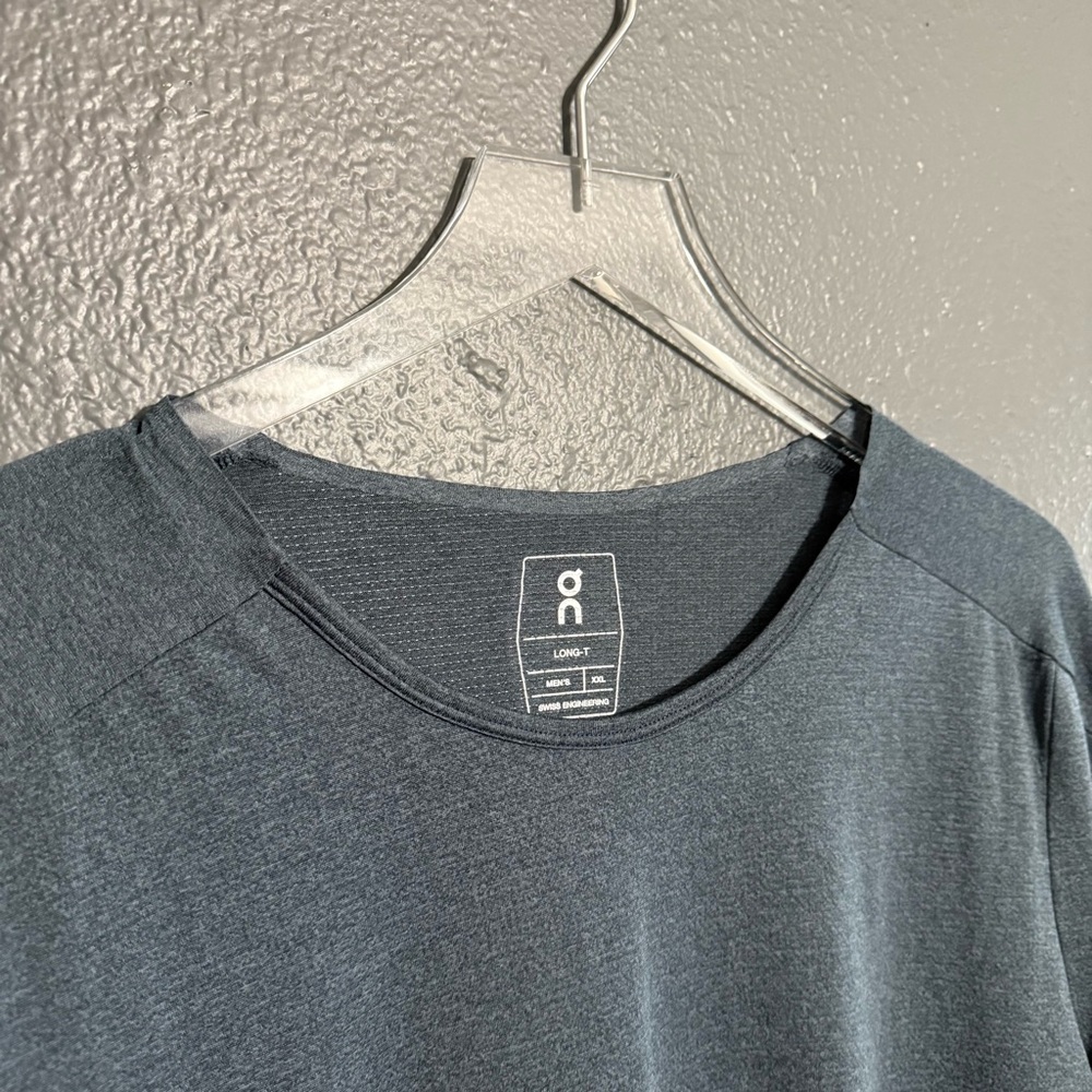 ON Running Long T in Slate Blue Size XXL - Picture 3 of 5